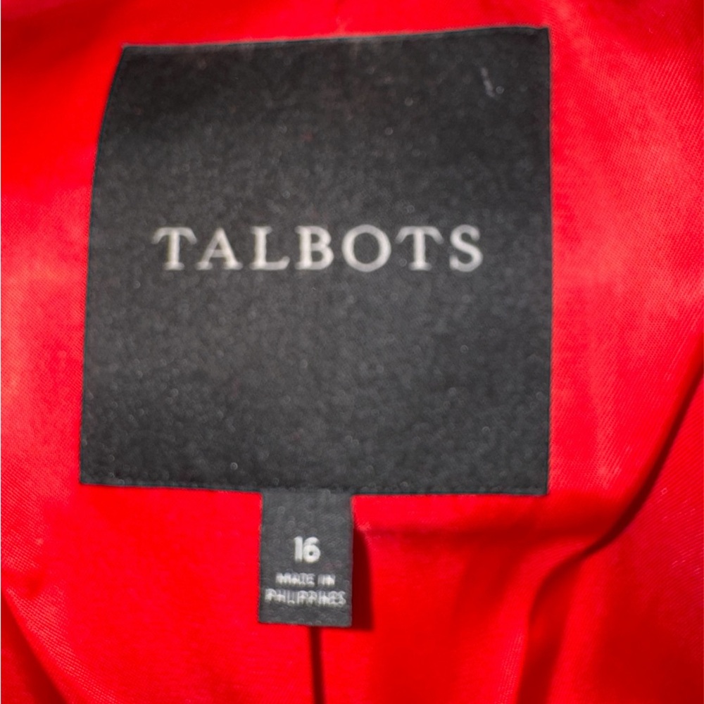 Beautiful red mid-weight Talbots jacket. Exceptional Used Condition, size 16. - Picture 5 of 12